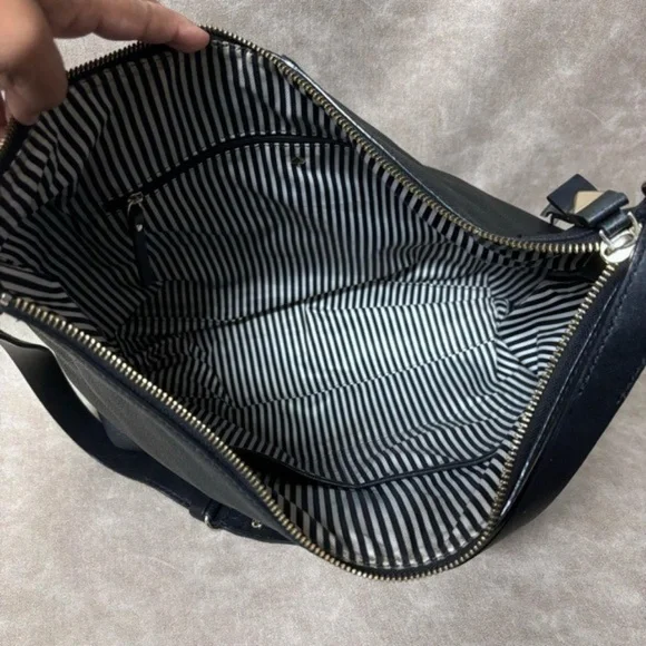 Kate Spade New York Leroy Street Vivienne Satchel Crossbody Black Leather - Picture 8 of 9